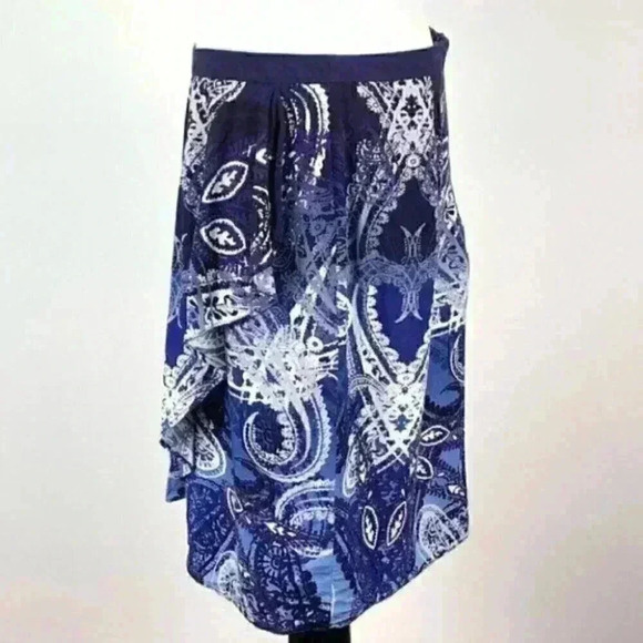 Peter Nygard skirt size 10 tapestry faux wrap - Picture 1 of 8